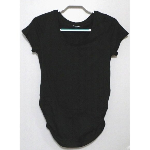 OLD NAVY black fitted Maternity T Shirt women's size M, NEW - Picture 1 of 4